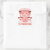 Personalisierte Vintage Geschenke zum 45. Geburtst Runder Aufkleber (Tasche)