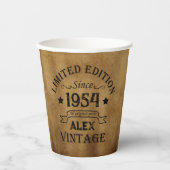 Personalisierte Vintage Geschenke zum 70. Geburtst Pappbecher (Vorderseite)