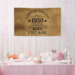 Personalisierte Vintage Geschenke zum 75. Geburtst Banner