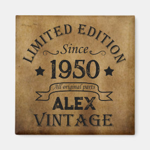 Personalisierte Vintage Geschenke zum 75. Geburtst Magnet