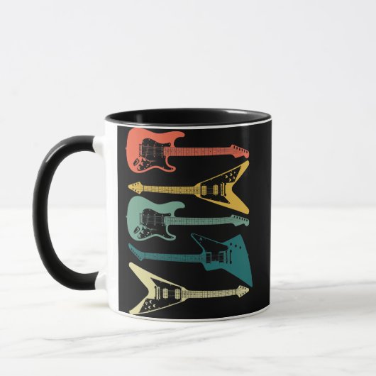 Personalisierte Vintage Gitarre Tasse (Links)