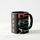 Personalisierte Vintage Gitarre Tasse (VorderseiteRechts)