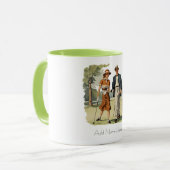 Personalisierte Vintage Golfer-Combo-Tasse Tasse (Vorderseite Links)