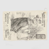 Personalisierte Vintage Golfer Golfhandtuch (Horizontal)