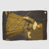 Personalisierte Vintage Golfer Golfhandtuch (Horizontal)