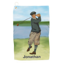 Personalisierte Vintage Golfszene