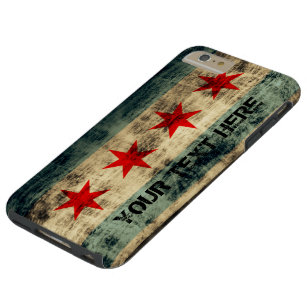 Personalisierte Vintage Grunge-Chicago-Flagge Tough iPhone 6 Plus Hülle