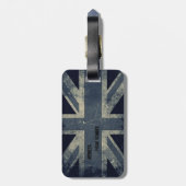 Personalisierte Vintage Grunge Gepäckanhänger (Rückseite vertikal)