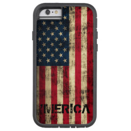 Personalisierte Vintage Grunge "Merica Flag iPhone 13 Hülle