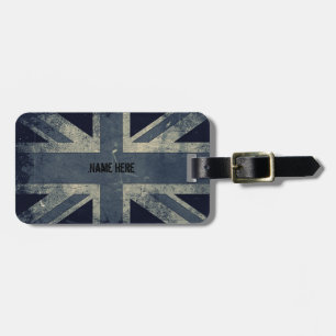 Personalisierte Vintage-Grunge-UK-Flagge Gepäckanhänger