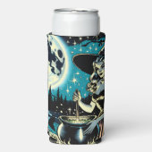 Personalisierte Vintage Halloween-Hexe Selters Dosenkühler (Seltzer Vorderseite)