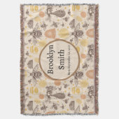 Personalisierte Vintage Honigbiene Decke (Vorderseite Vertikal)