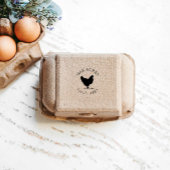 Personalisierte Vintage Hühnereier-Briefmarke Gummistempel