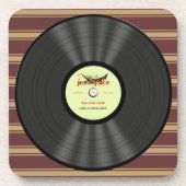 Personalisierte Vintage Jazz-Vinylaufzeichnung Untersetzer (Vorderseite)