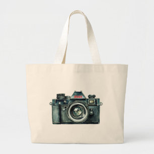 Personalisierte Vintage-Kamera-Tasche Jumbo Stoffbeutel