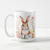 Personalisierte Vintage Kaninchen OsterTasse Kaffeetasse (Links)