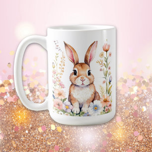 Personalisierte Vintage Kaninchen OsterTasse Kaffeetasse