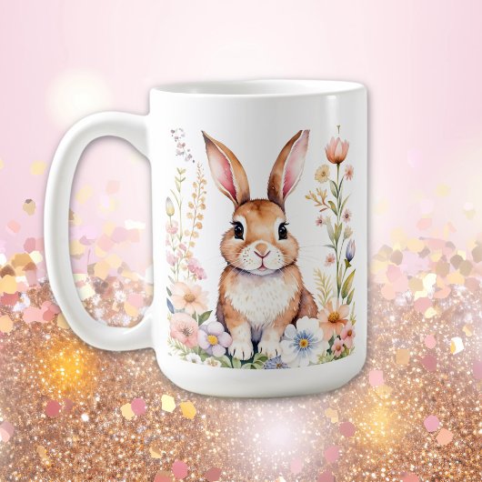 Personalisierte Vintage Kaninchen OsterTasse Kaffeetasse