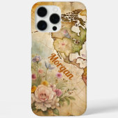 Personalisierte Vintage Karte Case-Mate iPhone Hülle (Rückseite)