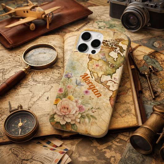 Personalisierte Vintage Karte Case-Mate iPhone Hülle