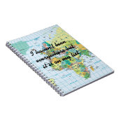 Personalisierte Vintage Karte Notizblock (Rechte Seite)