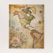 Personalisierte Vintage Karte Puzzle (Vertikal)