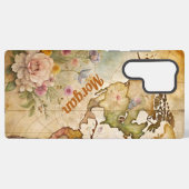 Personalisierte Vintage Karte Samsung Galaxy Hülle (Rückseite (Horizontal))