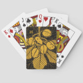 Personalisierte Vintage Kastanienbraun Spielkarten (Rückseite)