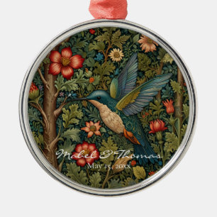 Personalisierte Vintage-Kolibri-Boho-Kunst Ornament Aus Metall