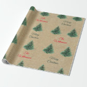 Personalisierte Vintage Kraft Braun Weihnachtsmust Geschenkpapier (Ungerollt)