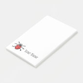 Personalisierte Vintage Ladybug-Illustration Post-it Klebezettel (angewinkelt)