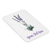 Personalisierte Vintage Lavendel-Blume Magnet (Rechte Seite)