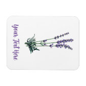 Personalisierte Vintage Lavendel-Blume Magnet (Horizontal)