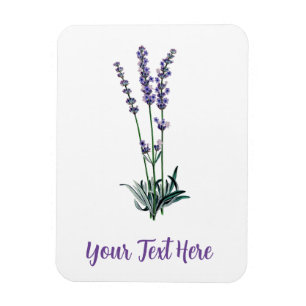 Personalisierte Vintage Lavendel-Blume Magnet