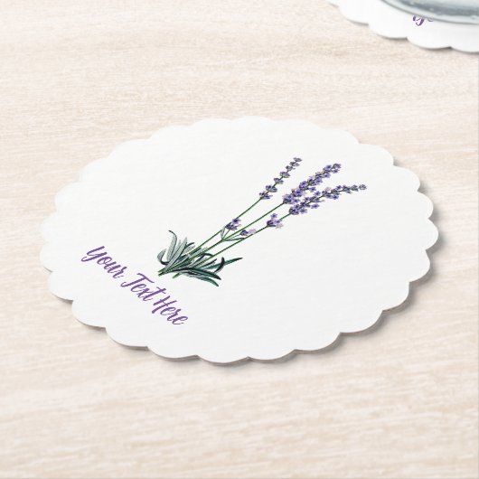 Personalisierte Vintage Lavendel-Blume Untersetzer (angewinkelt)