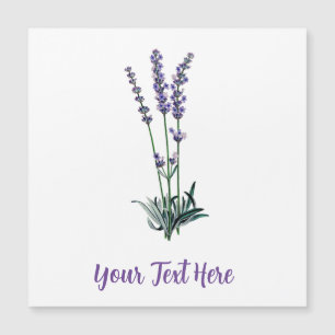 Personalisierte Vintage-Lavendelblüten-Save-the-Da Magneteinladung