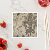 Personalisierte Vintage Lilie Serviette (Beispiel)