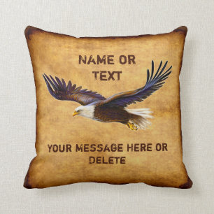 Personalisierte Vintage Look Adlergeschenke für ih Kissen