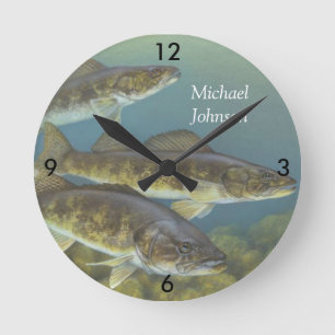 Personalisierte Vintage Malerei der Hornhautflecke Runde Wanduhr