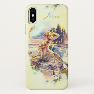 Personalisierte Vintage Meerjungfrau-Illustration Case-Mate iPhone Hülle