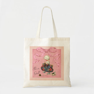 Personalisierte Vintage-Mode Mädchen-Baby-Party Tragetasche