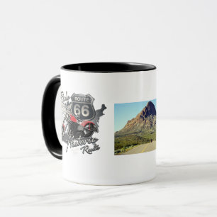 Personalisierte Vintage-Motorradfahrt Route 66 Tasse