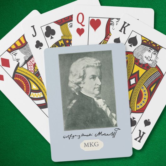 Personalisierte Vintage Mozart-Klassik Spielkarten