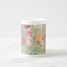 Personalisierte Vintage Mushroom Fairies Tasse