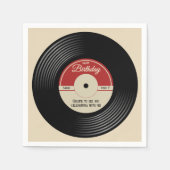 Personalisierte Vintage Musik Thema Party Dekorati Serviette (Vorderseite)
