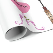 Personalisierte Vintage Nähvielschichtigkeit Geschenkpapier (Rolleneckpunkt)