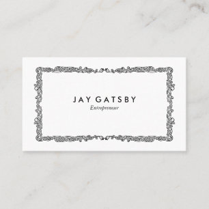 Personalisierte Vintage-Ornamentik mit Flechtwerk Visitenkarte