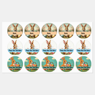 Personalisierte Vintage Ostergeblasene Sticker: Na Etiketten