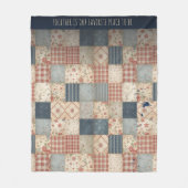 Personalisierte Vintage-Patchwork-Zusammengehörigk Fleecedecke (Vorderseite)