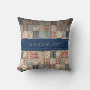 Personalisierte Vintage-Patchwork-Zusammengehörigk Kissen